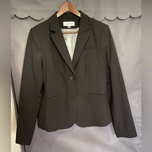 Calvin Klein Black Tailored Women's Blazer with Notch Lapel